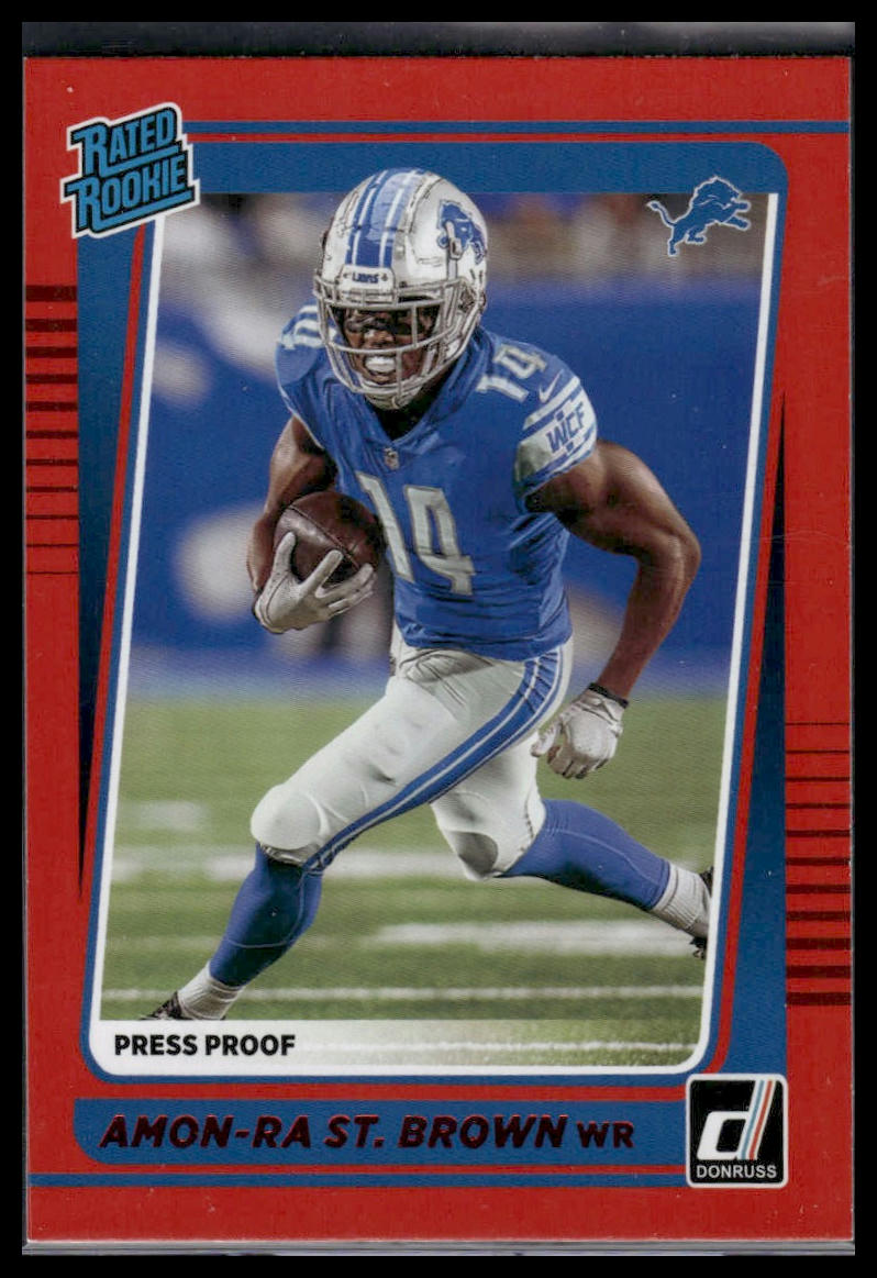 2021 Donruss #284 Amon-Ra St. Brown Press Proof Red
