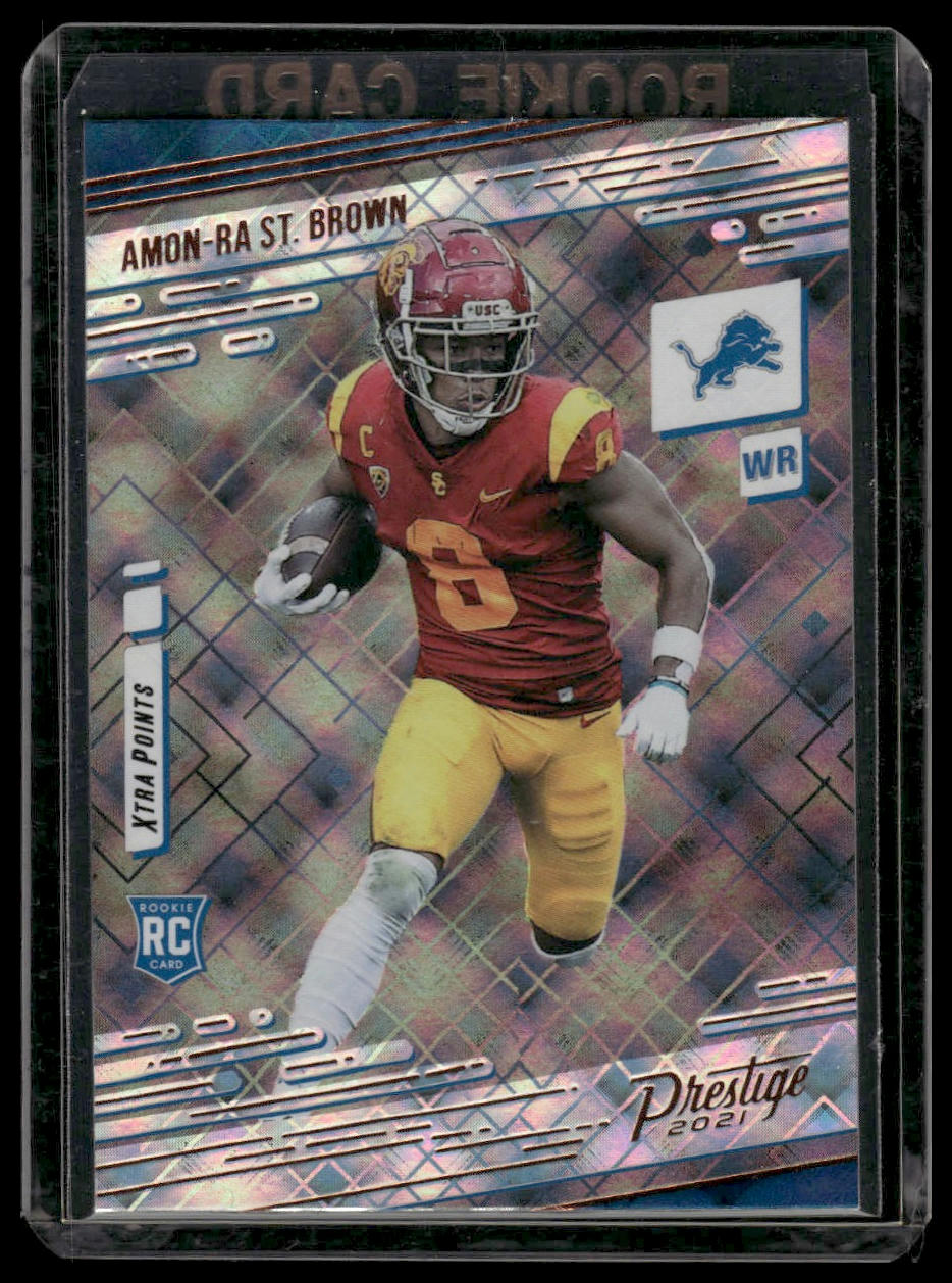 2021 Panini Prestige #234 Amon-Ra St. Brown Xtra Points Diamond