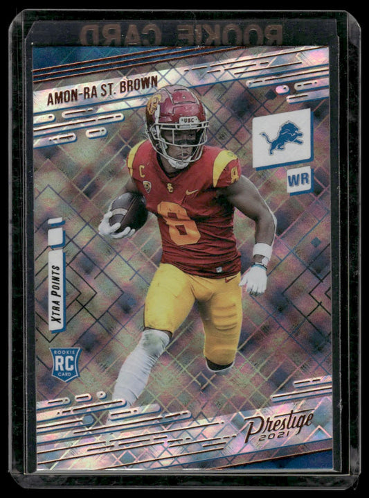 2021 Panini Prestige #234 Amon-Ra St. Brown Xtra Points Diamond