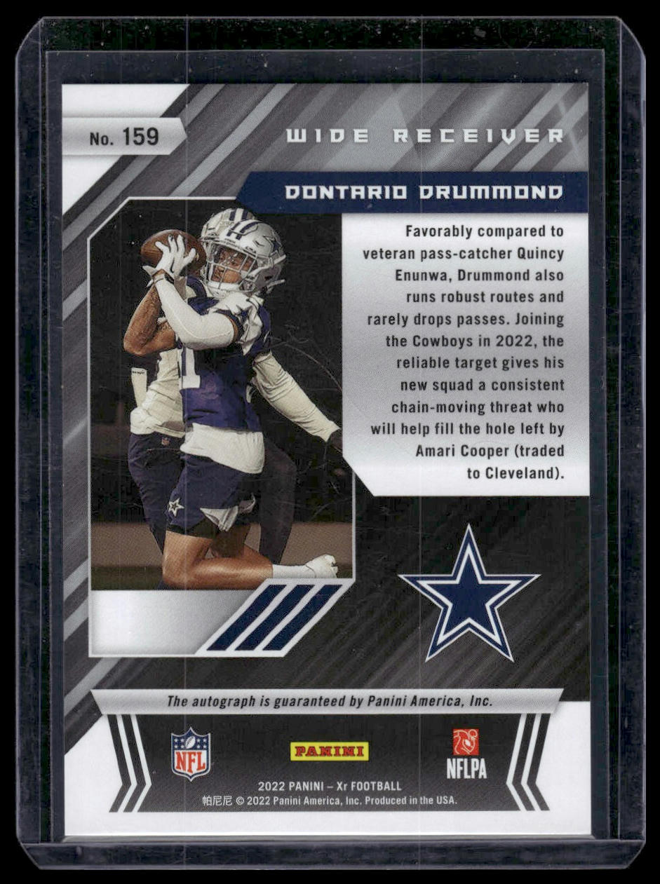 2022 Panini XR #159 Dontario Drummond Autographs #/199