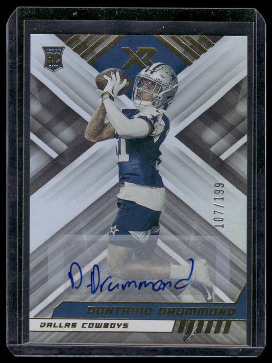 2022 Panini XR #159 Dontario Drummond Autographs #/199