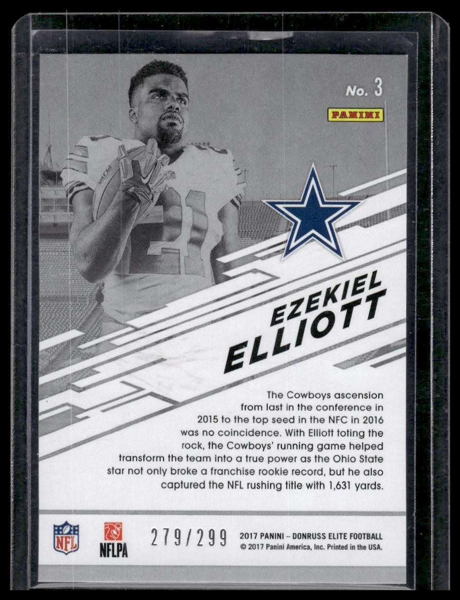 2017 Donruss Elite #3 Ezekiel Elliott Spellbound #/299
