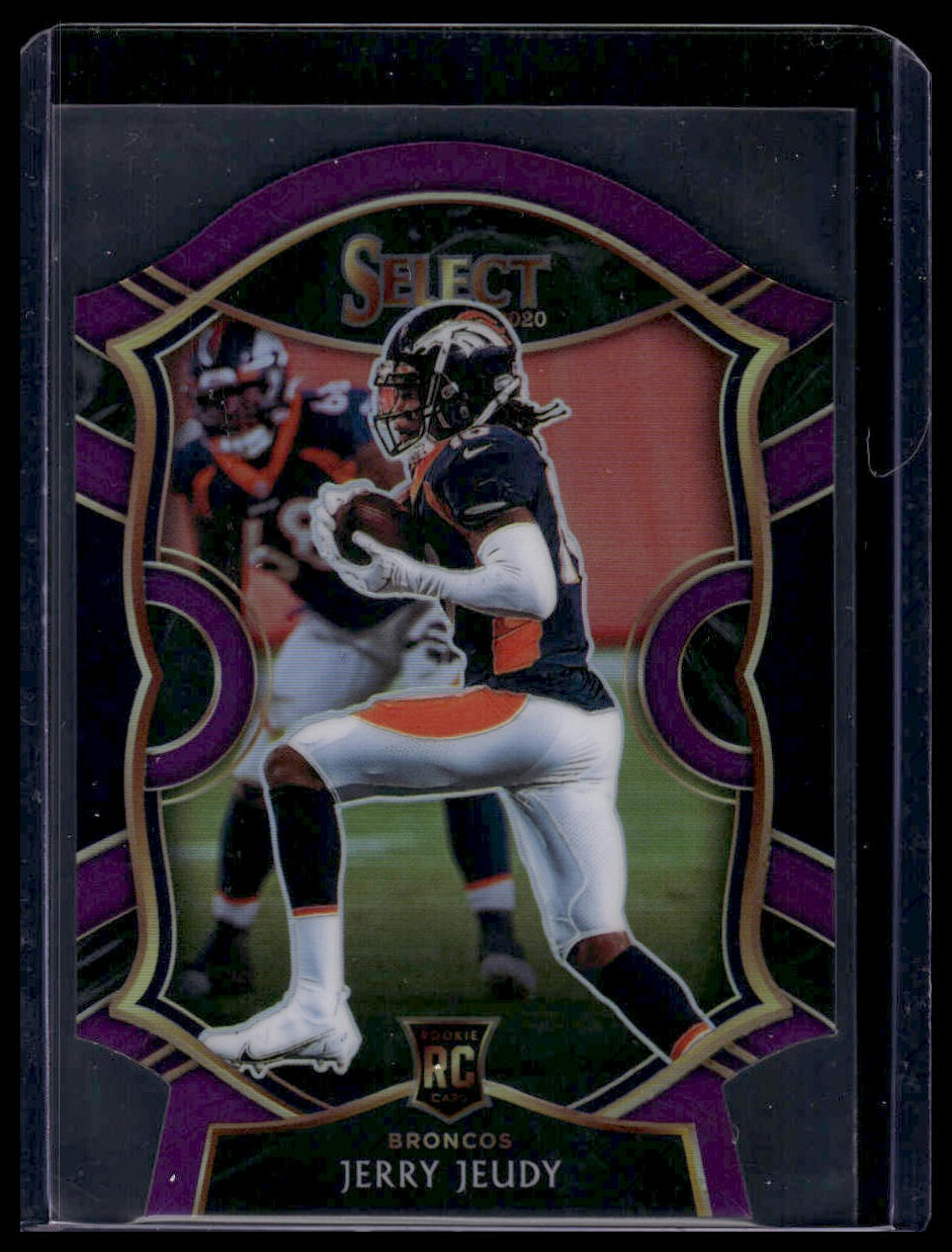 2020 Panini Select #56 Jerry Jeudy Purple Prizm Die Cut