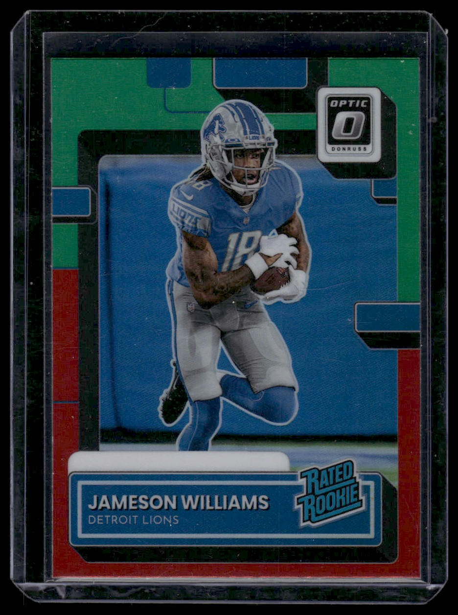 2022 Donruss #P-308 Jameson Williams Optic Rated Rookies Preview Red and Green