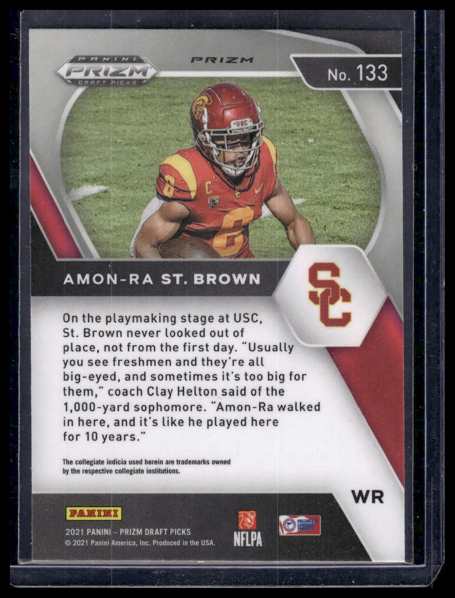 2021 Panini Prizm Draft Picks Collegiate #133 Amon-Ra St. Brown Green
