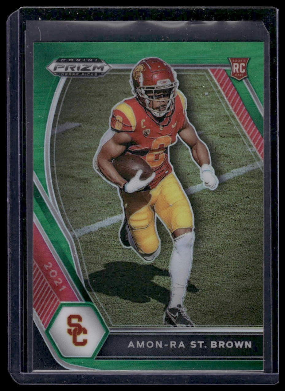 2021 Panini Prizm Draft Picks Collegiate #133 Amon-Ra St. Brown Green