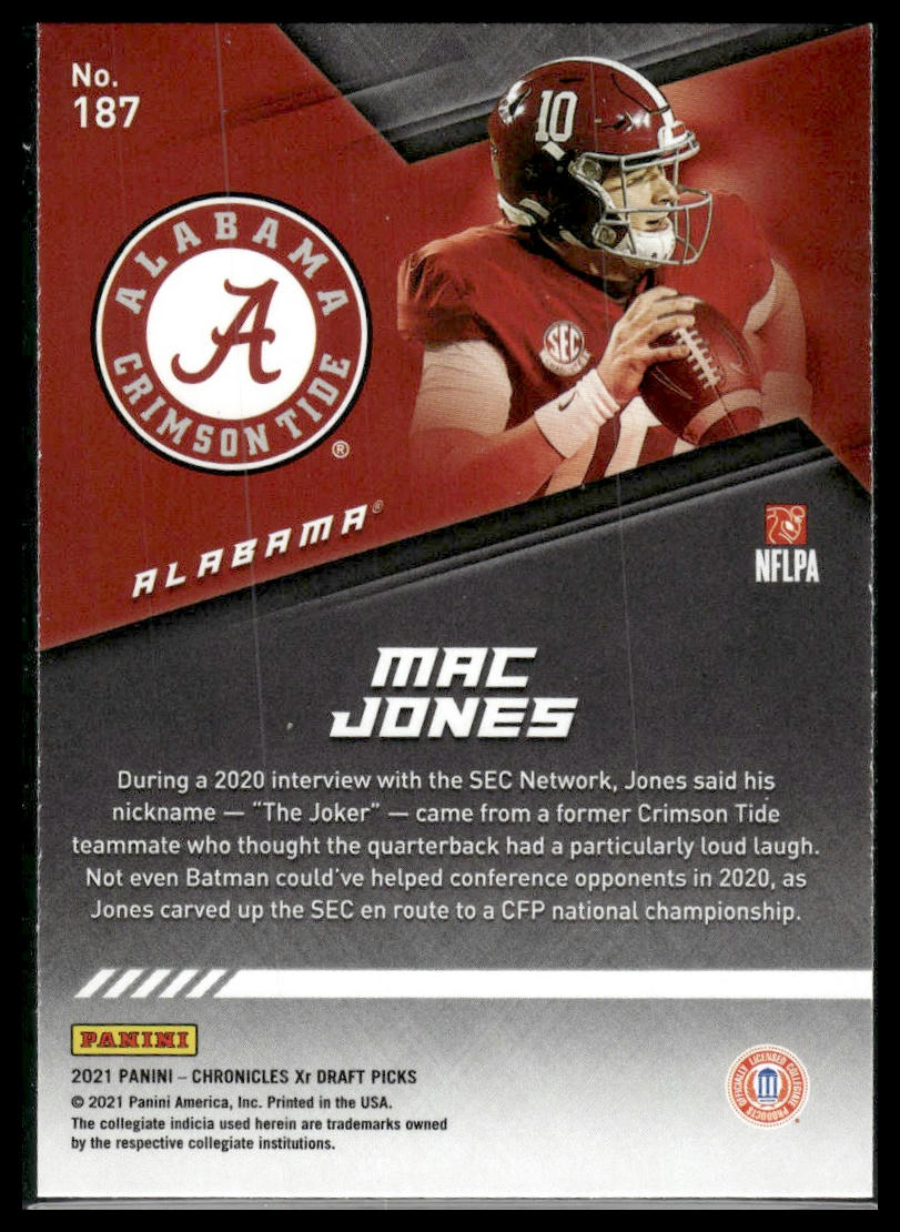 2021 Panini Chronicles Draft Picks #187 Mac Jones Pink
