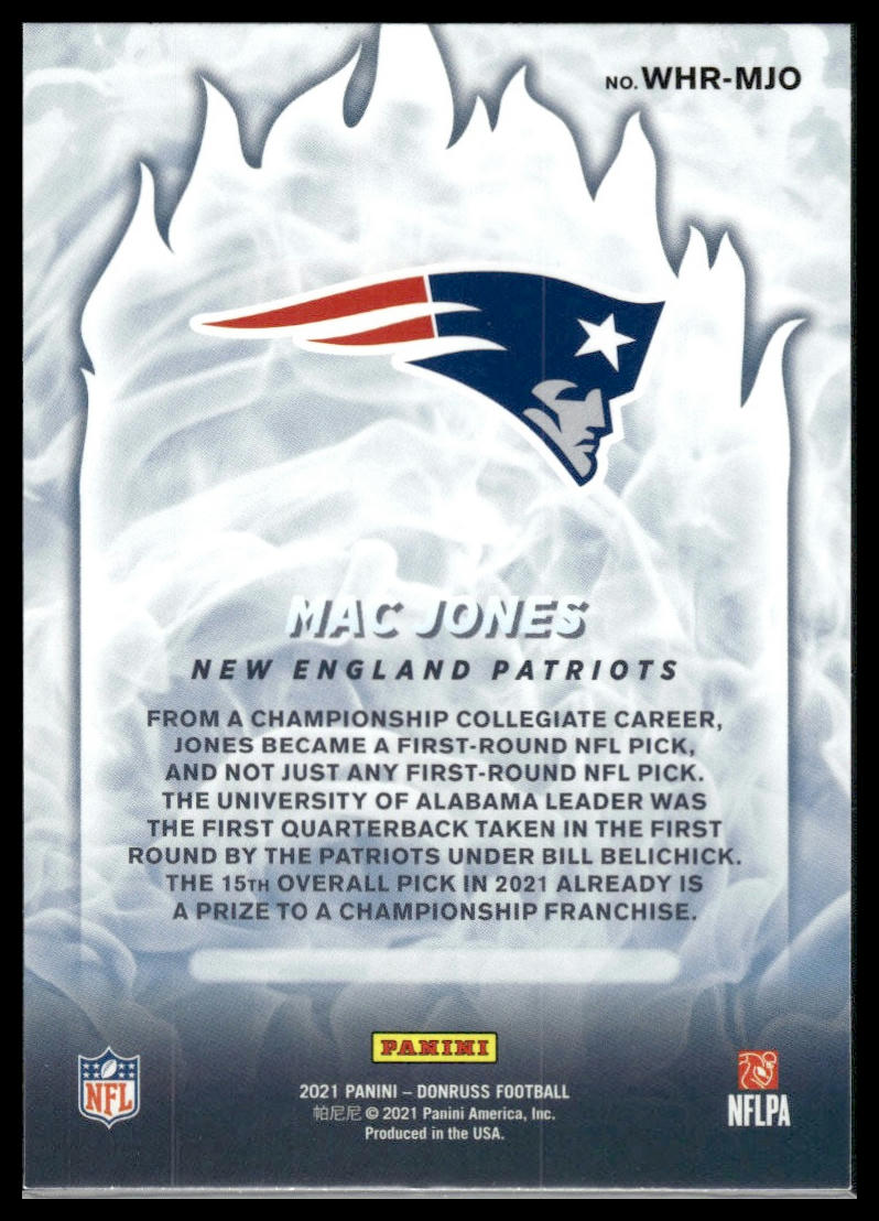 2021 Donruss #WHR-MJO Mac Jones White-Hot Rookies