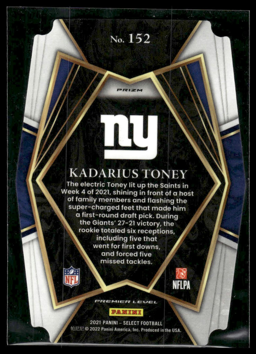2021 Panini Select #152 Kadarius Toney Red and Blue Prizm Die Cut