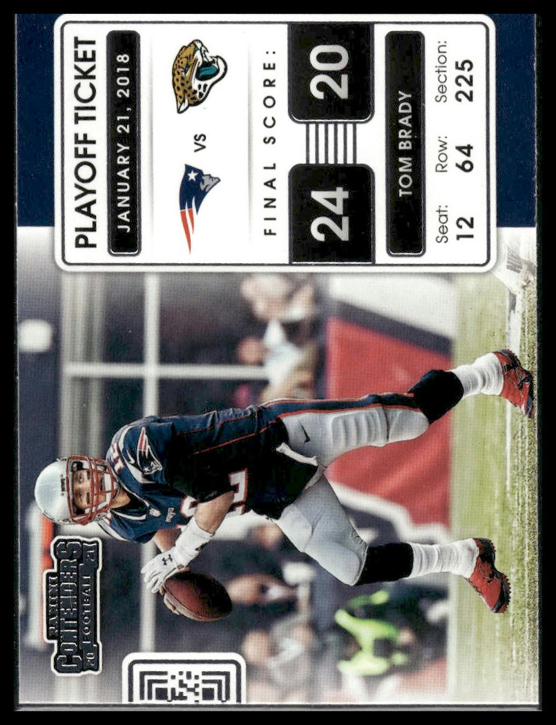 2021 Panini Contenders #PLT-TOM Tom Brady Playoff Tickets
