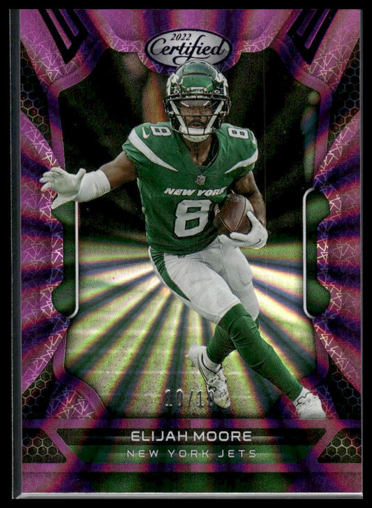 2022 Panini Certified #75 Elijah Moore Mirror Purple #/10