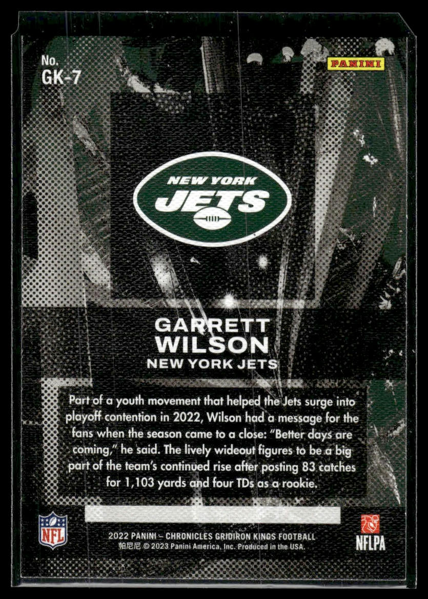 2022 Panini Chronicles #GK-7 Garrett Wilson Gridiron Kings