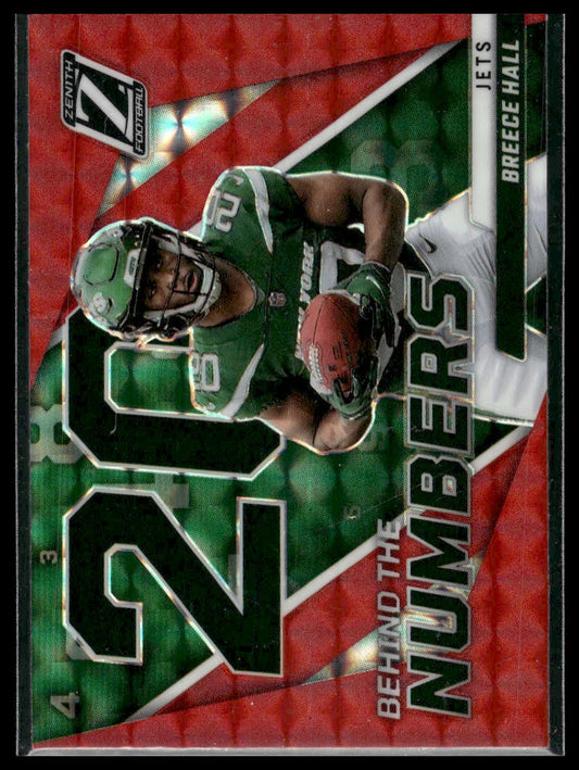 2022 Zenith #BN-BH Breece Hall Behind the Numbers Red