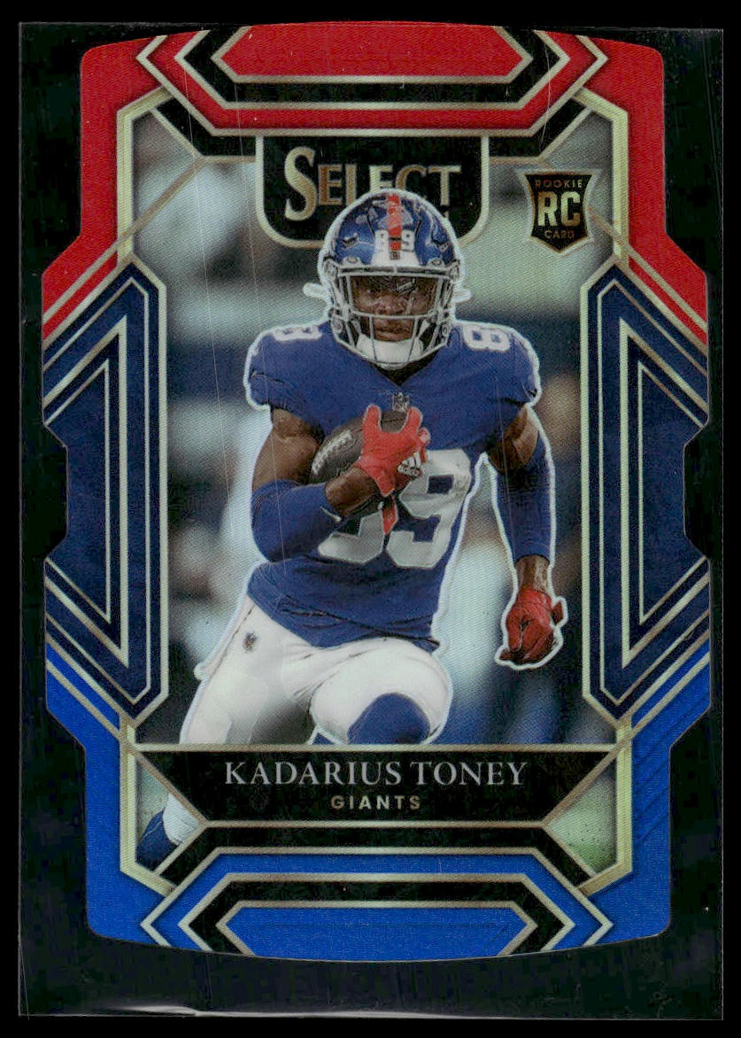 2021 Panini Select #252 Kadarius Toney Red and Blue Prizm Die Cut