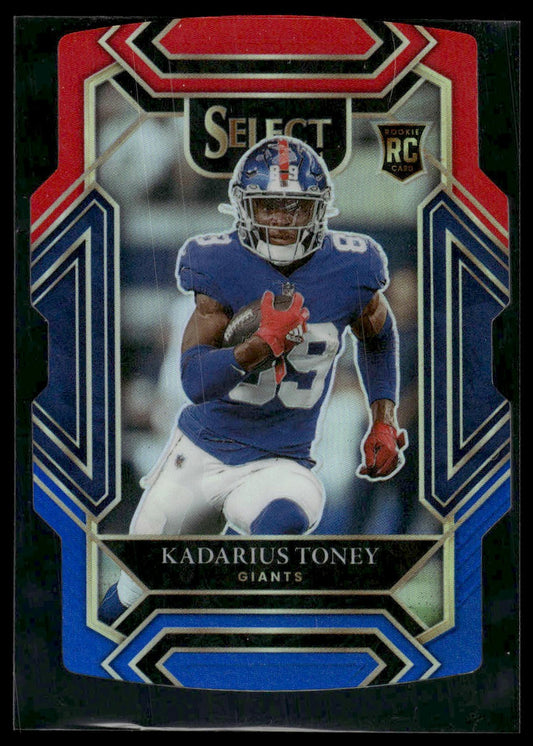 2021 Panini Select #252 Kadarius Toney Red and Blue Prizm Die Cut