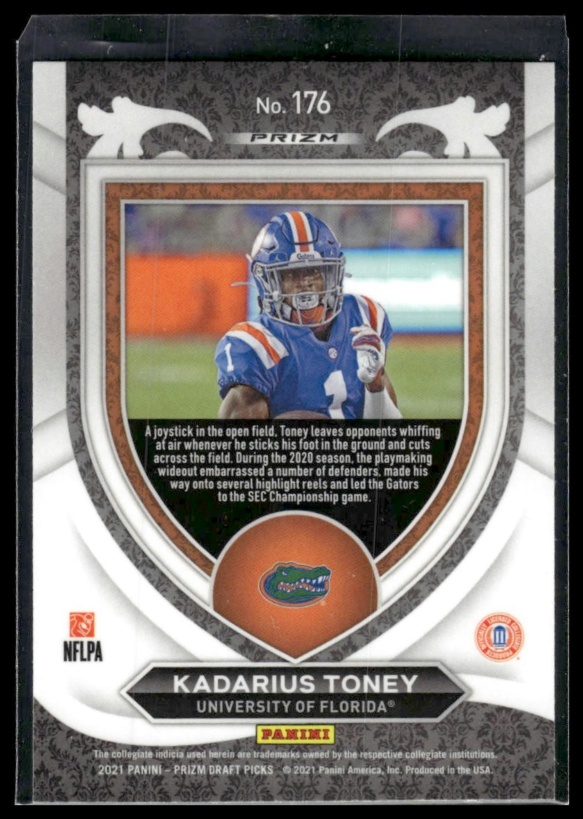2021 Panini Prizm Draft Picks Collegiate #176 Kadarius Toney Ruby Wave