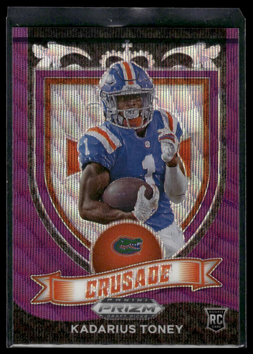 2021 Panini Prizm Draft Picks Collegiate #176 Kadarius Toney Ruby Wave