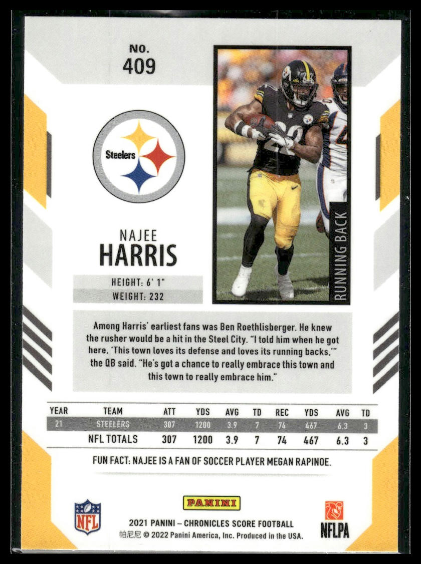 2021 Panini Chronicles #409 Najee Harris Score Update Rookies