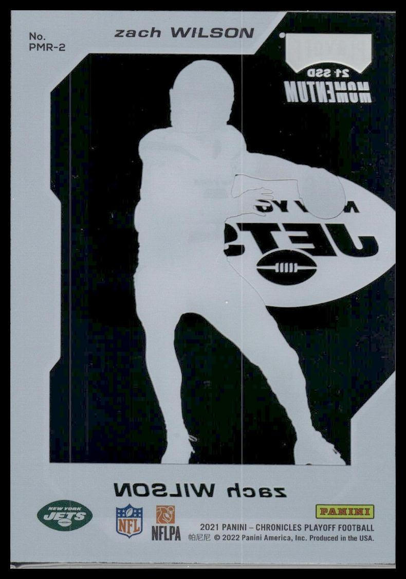 2021 Panini Chronicles #PMR-2 Zach Wilson Playoff Momentum Rookies