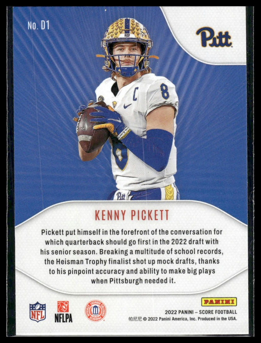 2022 Score #D1 Kenny Pickett NFL Draft
