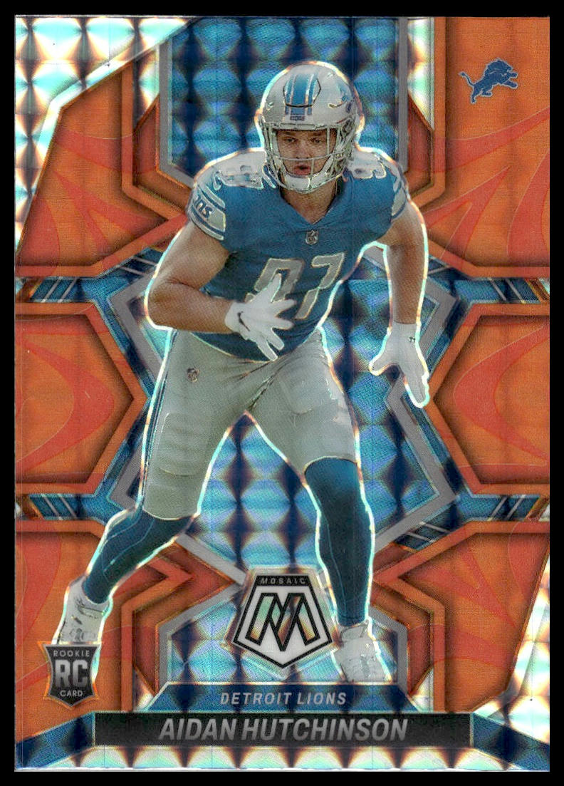 2022 Panini Mosaic #320 Aidan Hutchinson Mosaic Reactive Orange