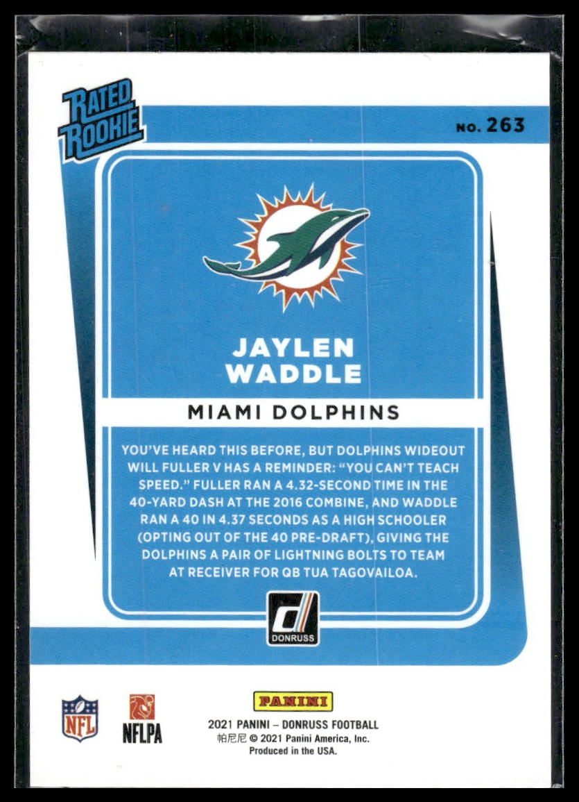 2021 Donruss #263 Jaylen Waddle