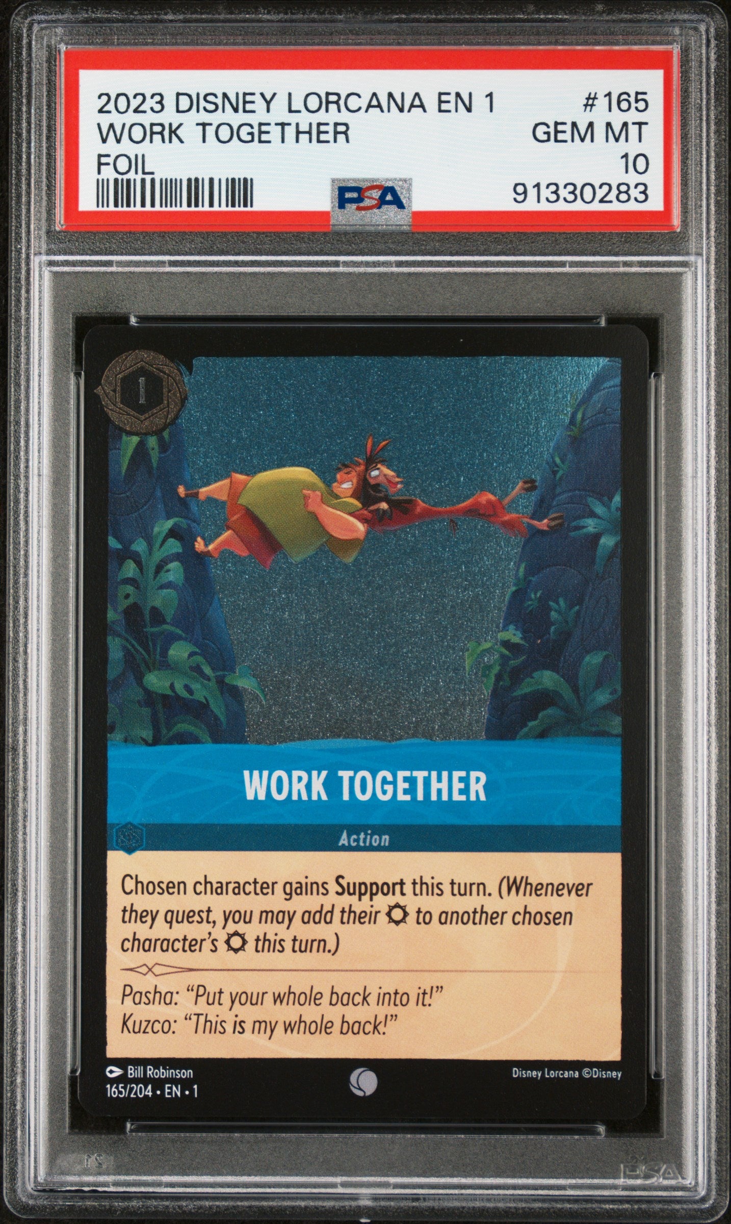 2023 Disney Lorcana En 1-The First Chapter #165 Work Together Foil PSA 10