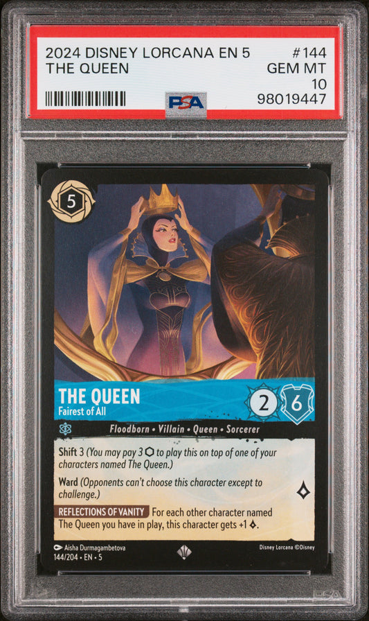 2024 Disney Lorcana En 5-Shimmering Skies #144 The Queen PSA 10