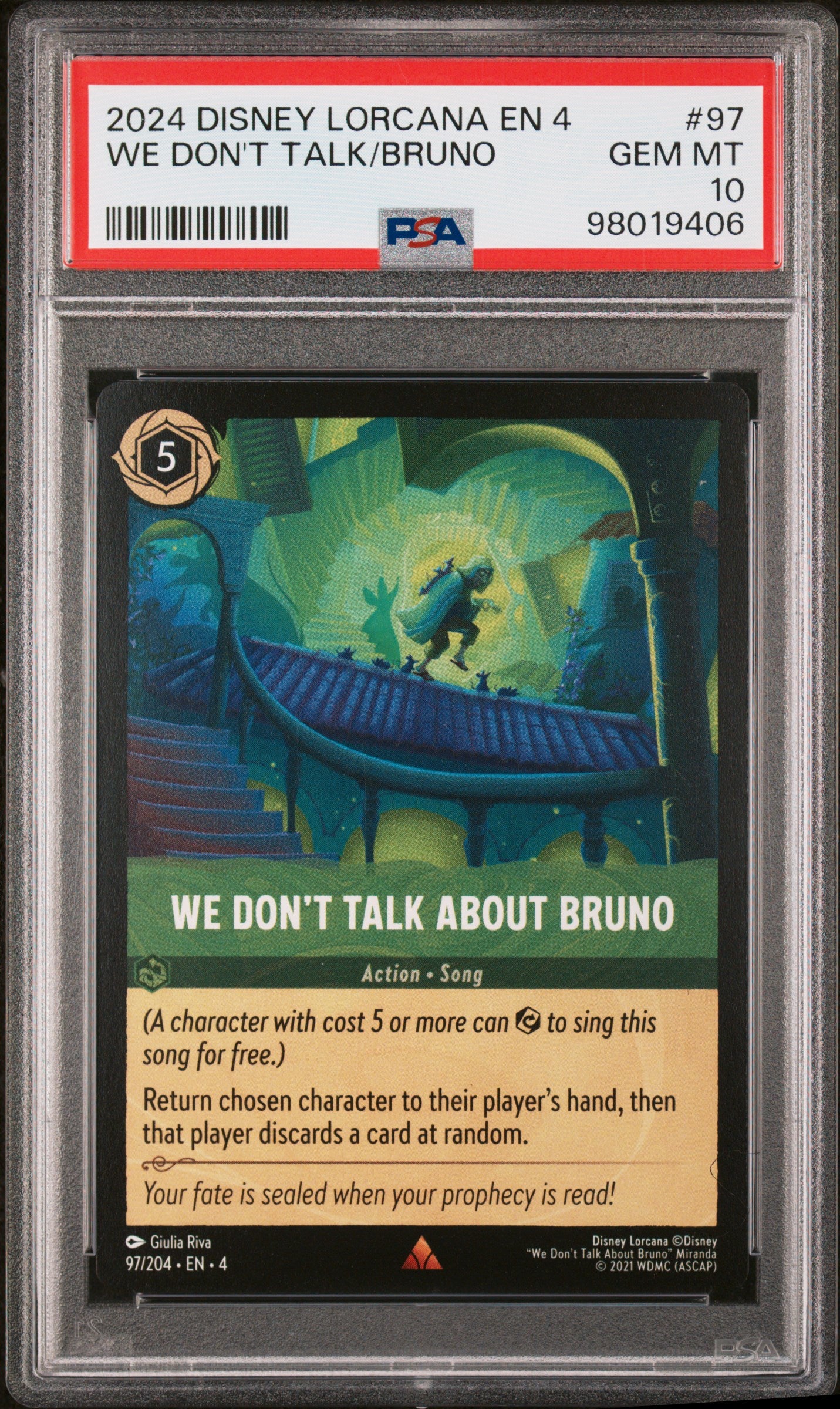 2024 Disney Lorcana En 4-Ursula'S Return #97 We Don'T Talk/Bruno PSA 10